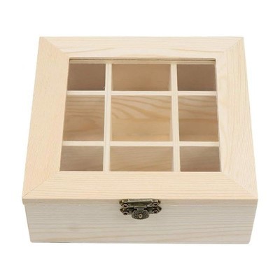 나무로 되는 차 상자 조직자